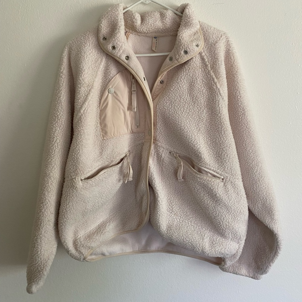 Free People Hit the Slopes Fleece in Canvas Size M